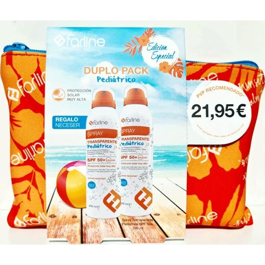 Farline Duplo Spray Transparente Pediátrico SPF50 2x200ml