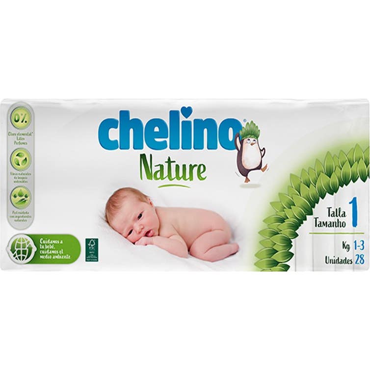 Chelino Nature pañales T1 28 unidades