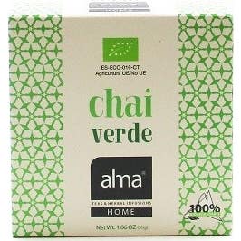 Alma Home Verde Eco Vegan Té Chai Infusión 15 Uds