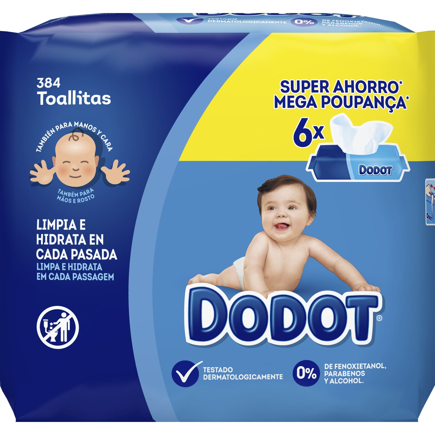 Dodot Toalhitas Dermoactive 384uds