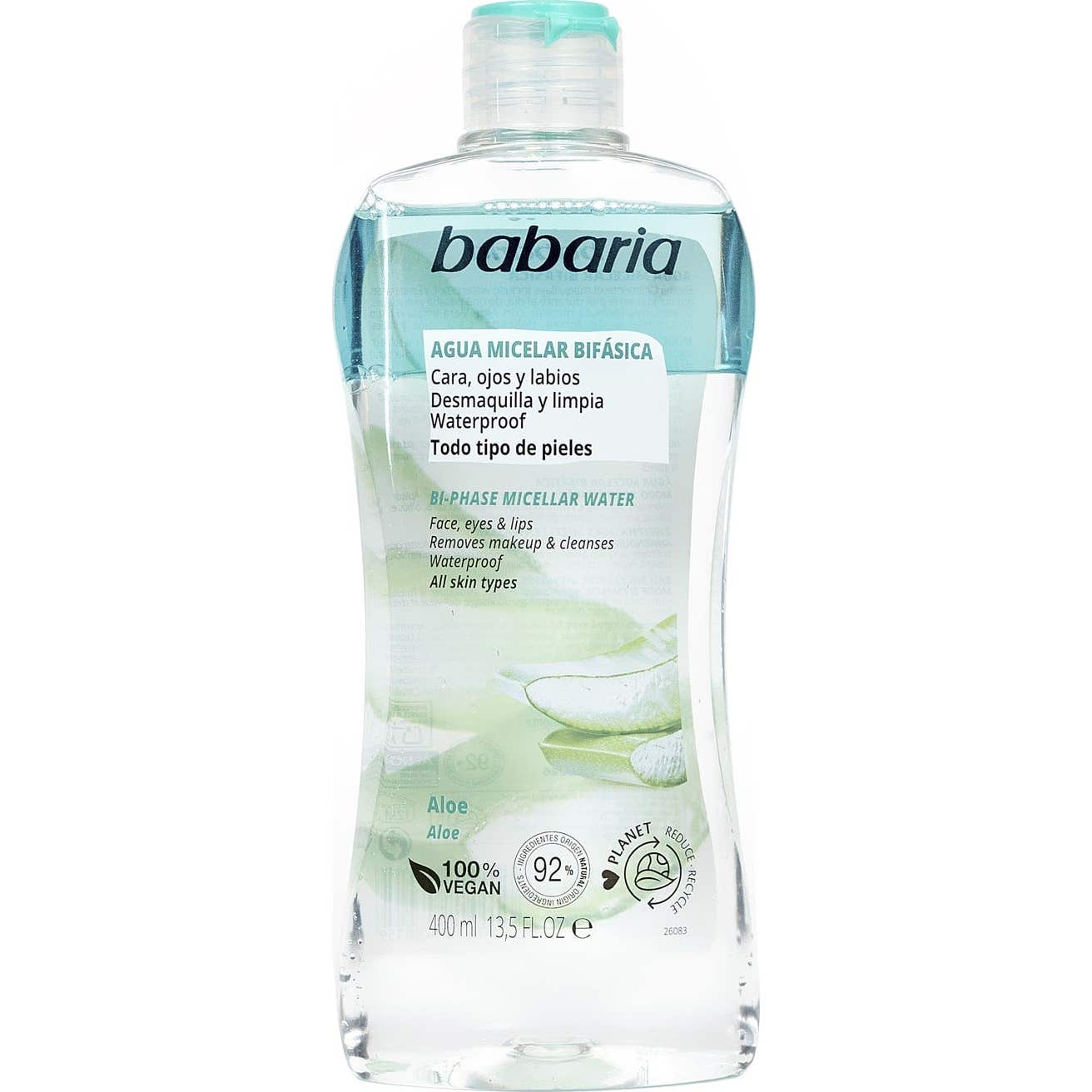 Babaria Agua Micelar Bifásica Aloe 400ml