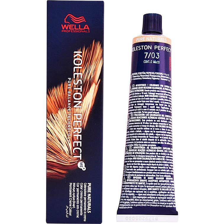 Wella Koleston Perfect Tinte de Cabello Pure Naturals 7-03 60ml