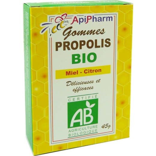 Apipharm gomas de Propóleo Miel Limón Bio 45 g