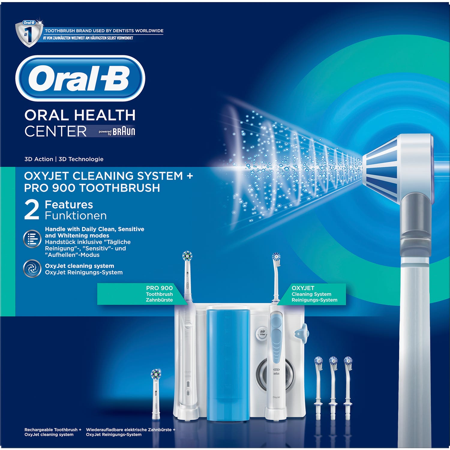 Oral B Pack Oxyjet Irrigador Dental + Cepillo de Dientes Eléctrico Pro 900