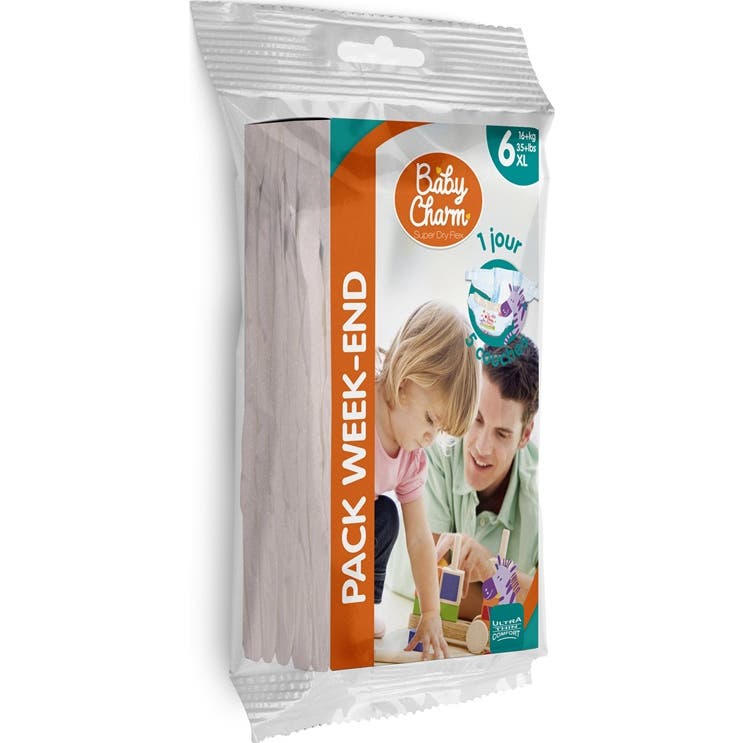 Baby Charm Pack Week-end Pañales Talla XL +16kg