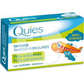 Quies tapones oído silicona anti-presión infantil2uds