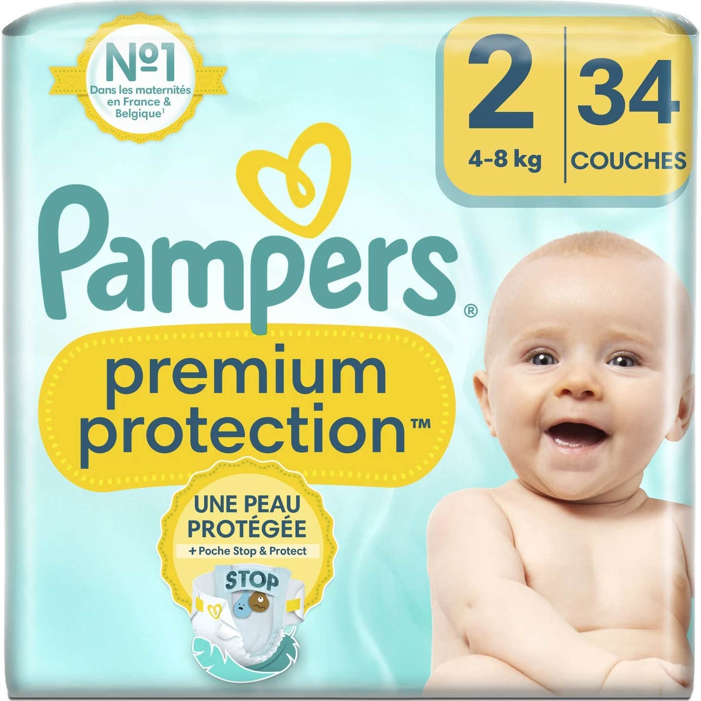 Pampers Premium Protection Pañales Talla2 4-8kg 34uds