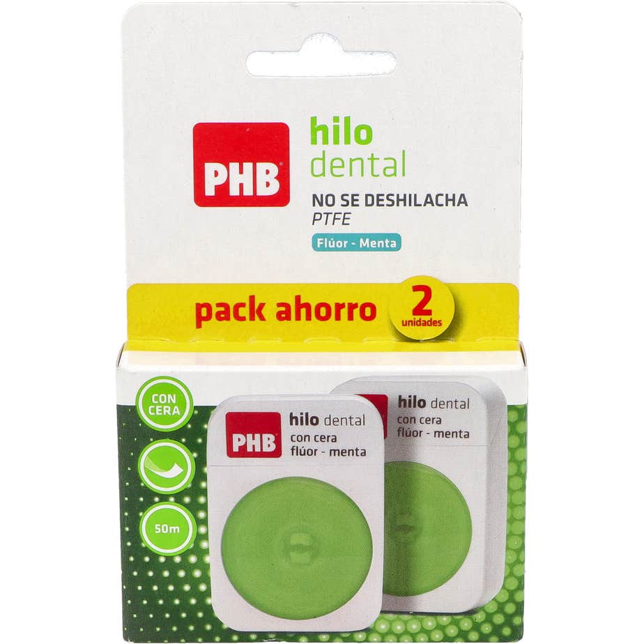 Phb Fluor Y Menta Hilo Dental Cera 2x50m