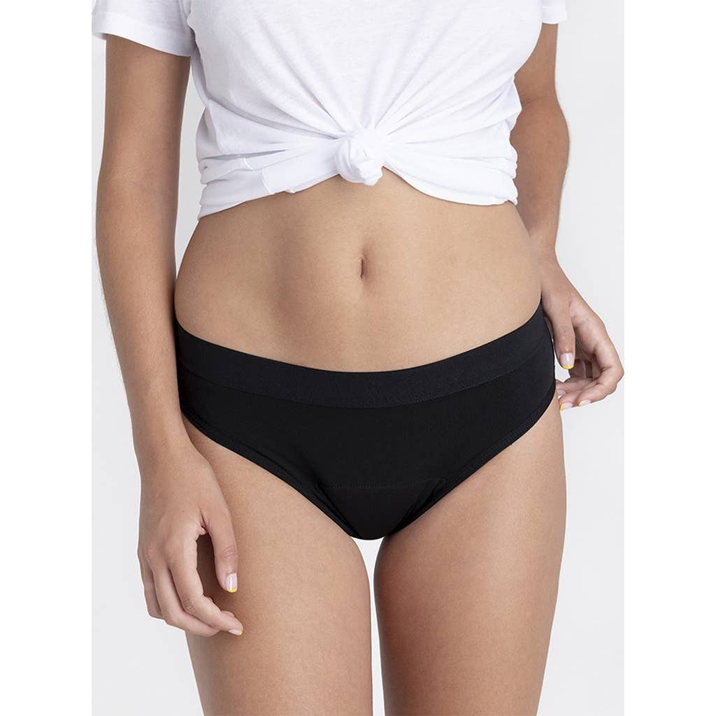Platanomelón Kiwitas Classic Sporty Braguitas Menstruales Negro L