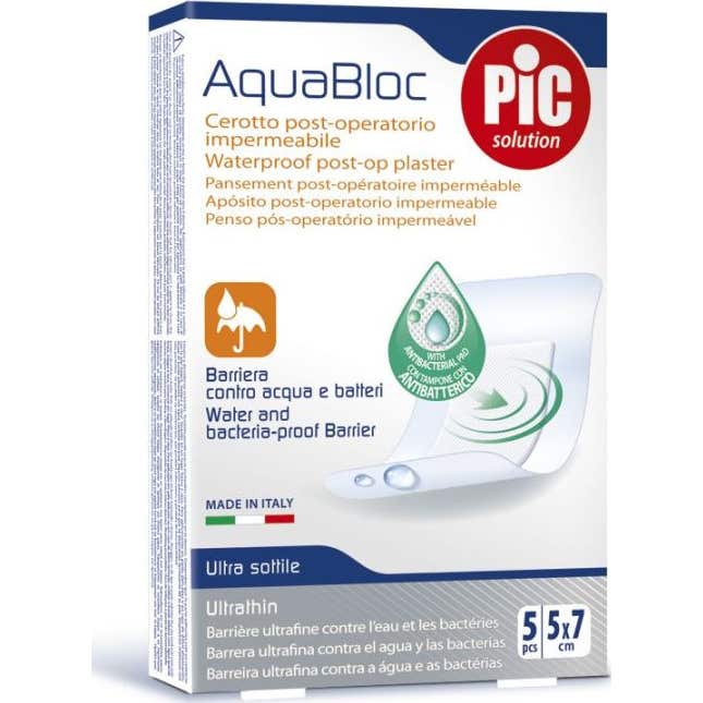 Pic Solution Aquabloc Antibact Esteril 5x7 cm 5 uds