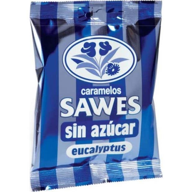 Sawes Pastillas balsámicas sin azícar sabor Eucalyptus en bolsa 50g