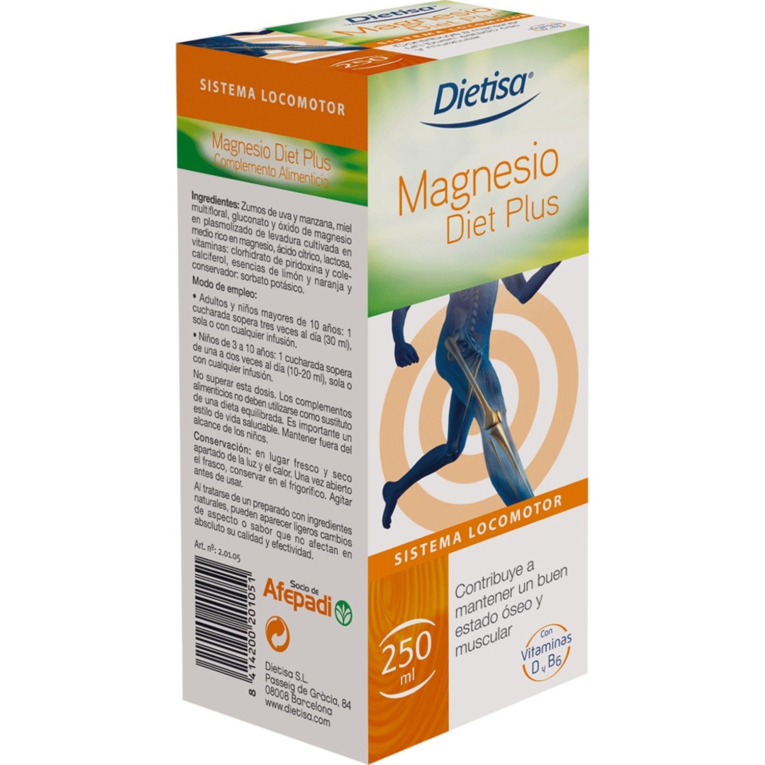 Dietisa 10 X Magnesiodiet Plus Oseo 250 Ml - Imagen 3