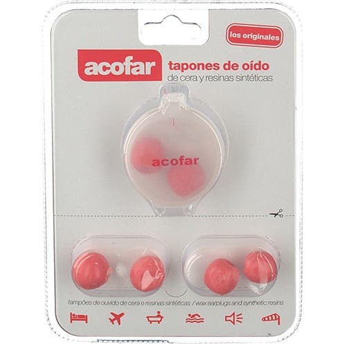 Acofar tapones de cera para el oído 6 unidades