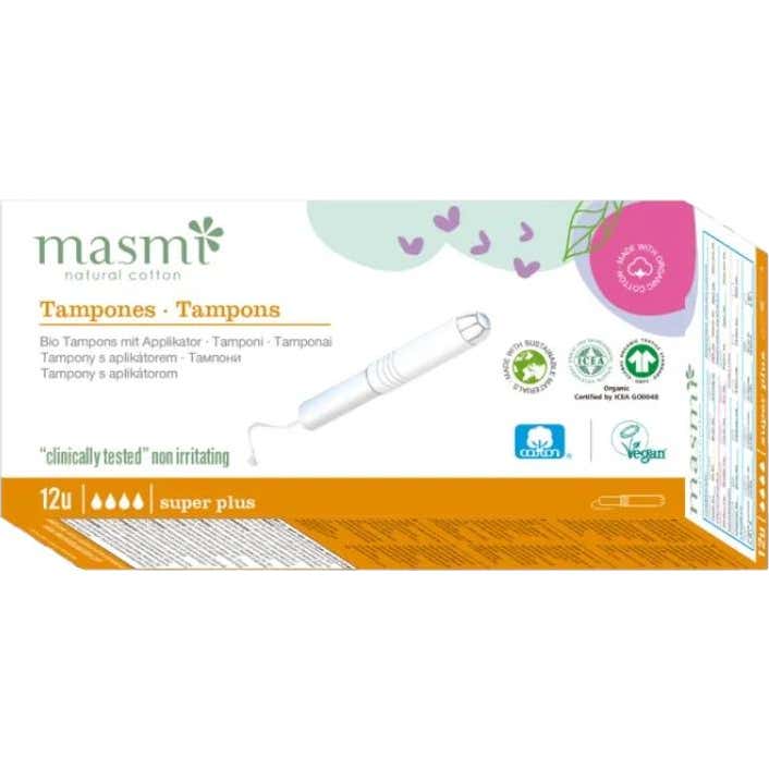 Masmi Tampones Con Aplicador Biodegradable Super Plus 14 uds