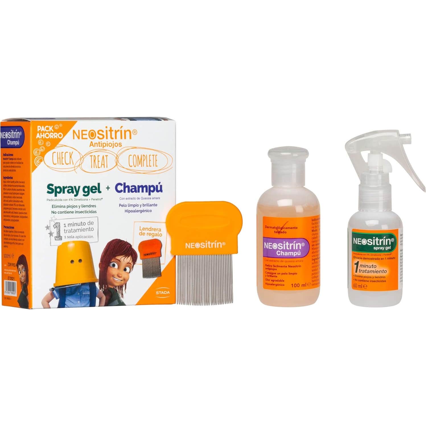 Neositrin Antipiojos Spray Gel 60ml + Champú 100ml