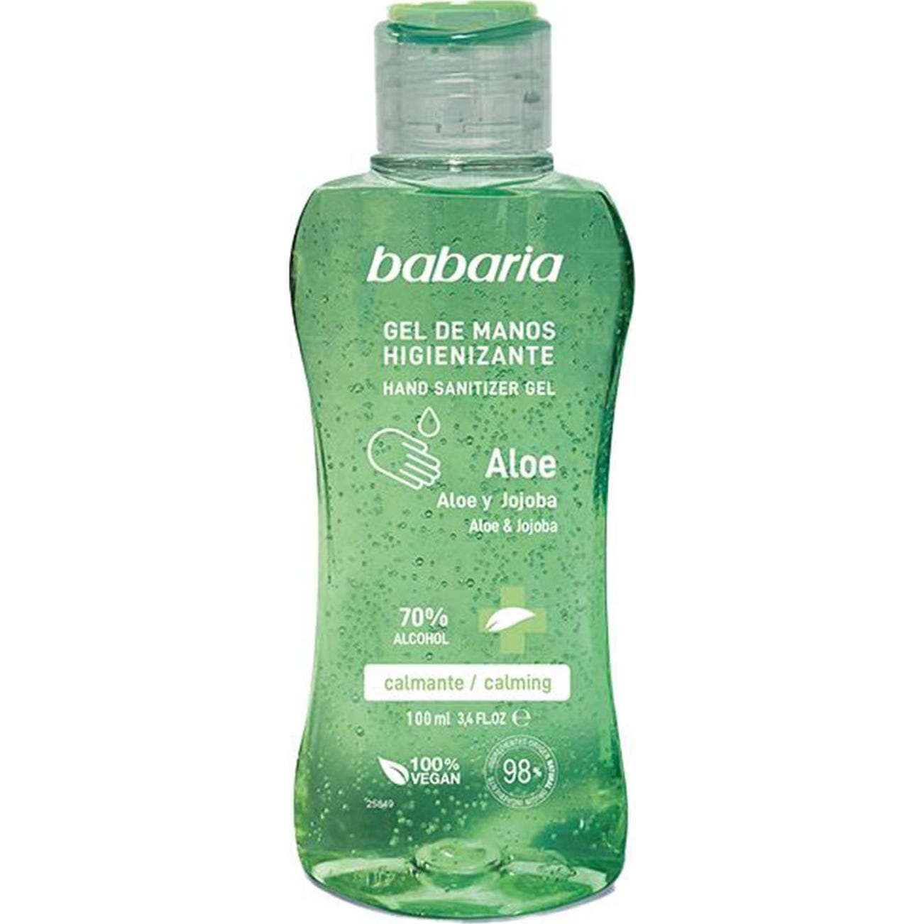 Babaria Gel Manos Higienizante Aloe Y Jojoba Calmante 70% Alcohol 100ml