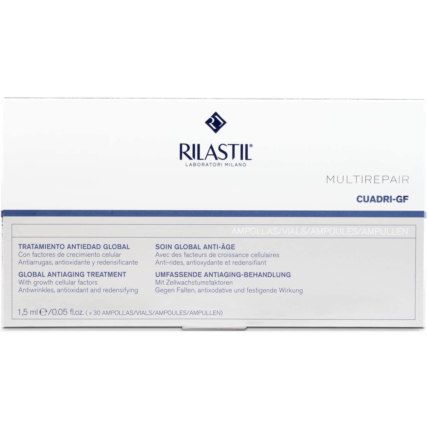 Rilastil Multirepair Cuadri GF Tratamiento Antiedad Global 30 ampollas