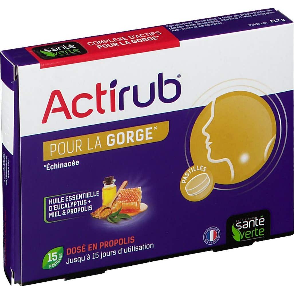 Sante Verte Actirub Throat 15 Tabletas