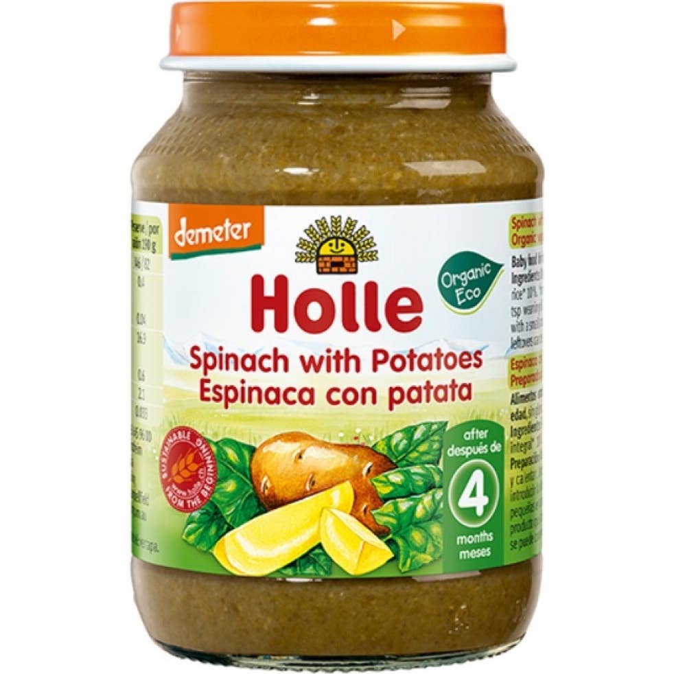 Holle Tarrito Espinaca con Patatas +4M 190g