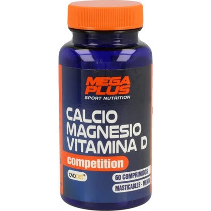 Mega Plus Calcio + Magnesio + Vit. D Competition (Sabor Menta) 60 Comprimidos - Imagen 2