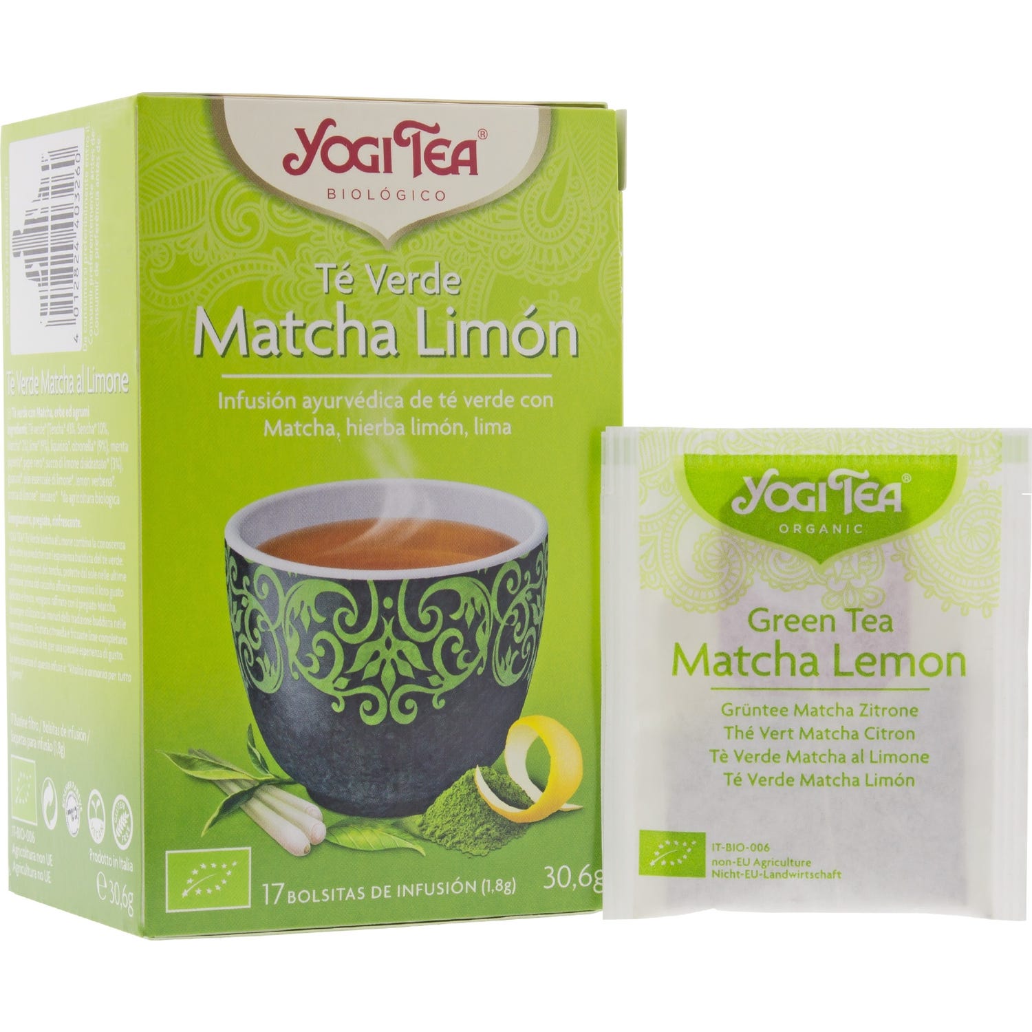 Yogi Tea Matcha Limón té verde 17 bolsitas