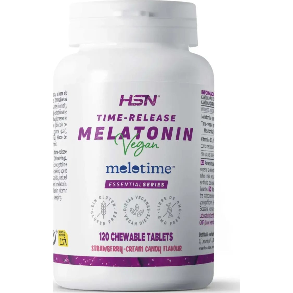 HSN Melatonina Masticable Liberación Secuencial 4,2mg Melotime™ 120 Tabletas Masticables | Natural Doctor