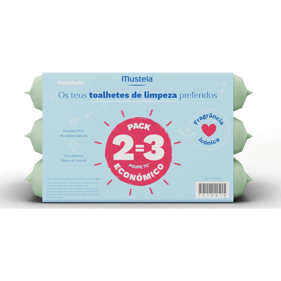 Mustela Bebé Toallitas Limpieza Perfumadas 3x60uds