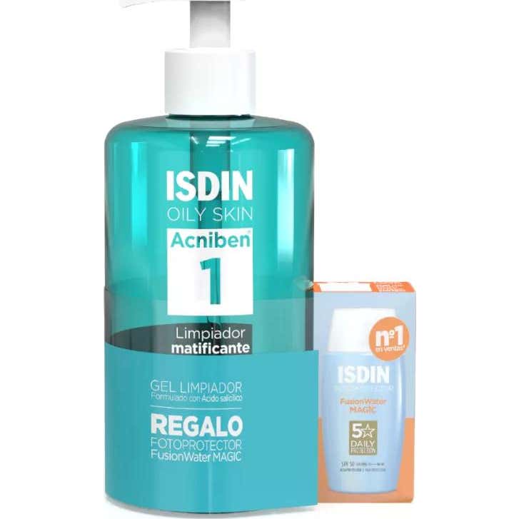 Isdin Pack Acniben Limpiador 400ml + Fusion Water Magic 10ml