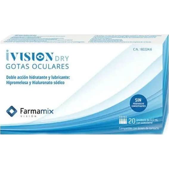 Ivision Dry grotas Oculares Unidosis 20x0.5 ml