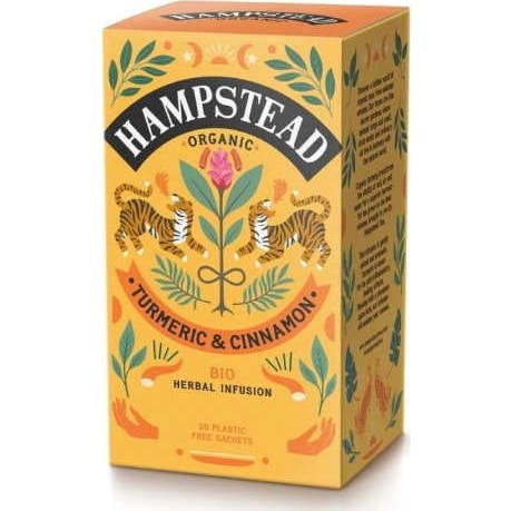 Hampstead Tea Turmeric-Cinnamon Infusión Bio 20 Sobres