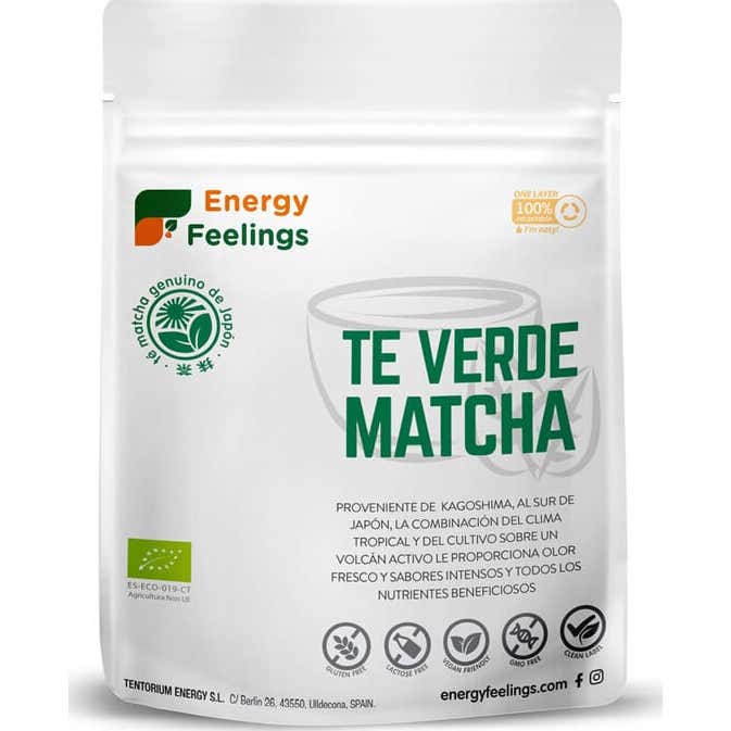 Energy Feelings Verde Té Matcha Polvo Eco Vegan Sin Gluten 100 G