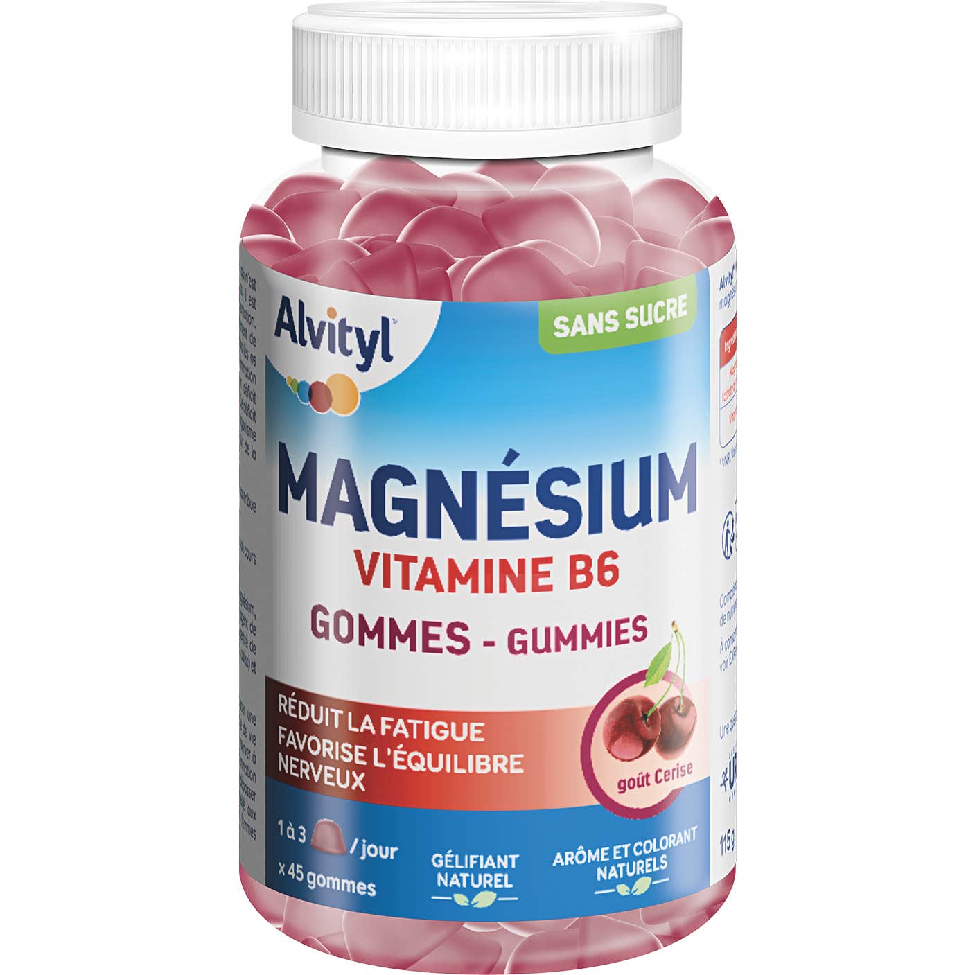 Alvityl Magnesio Vitamina B6 Cereza 45 gummies