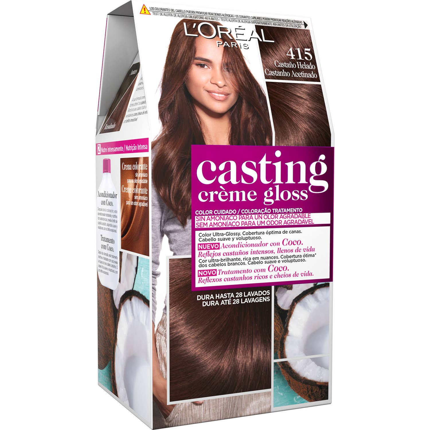 'L''Oreal Casting Creme Gloss 415-Ice Brown 3uds'