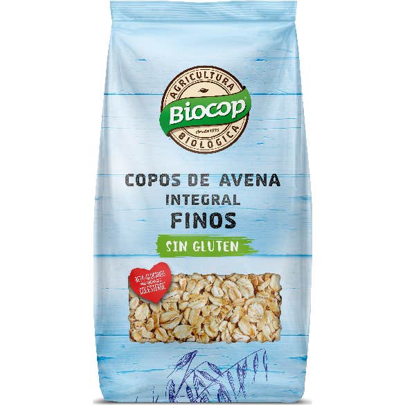 Biocop Copos de Avena Finos Integrales Bio Sin gluten 500 g