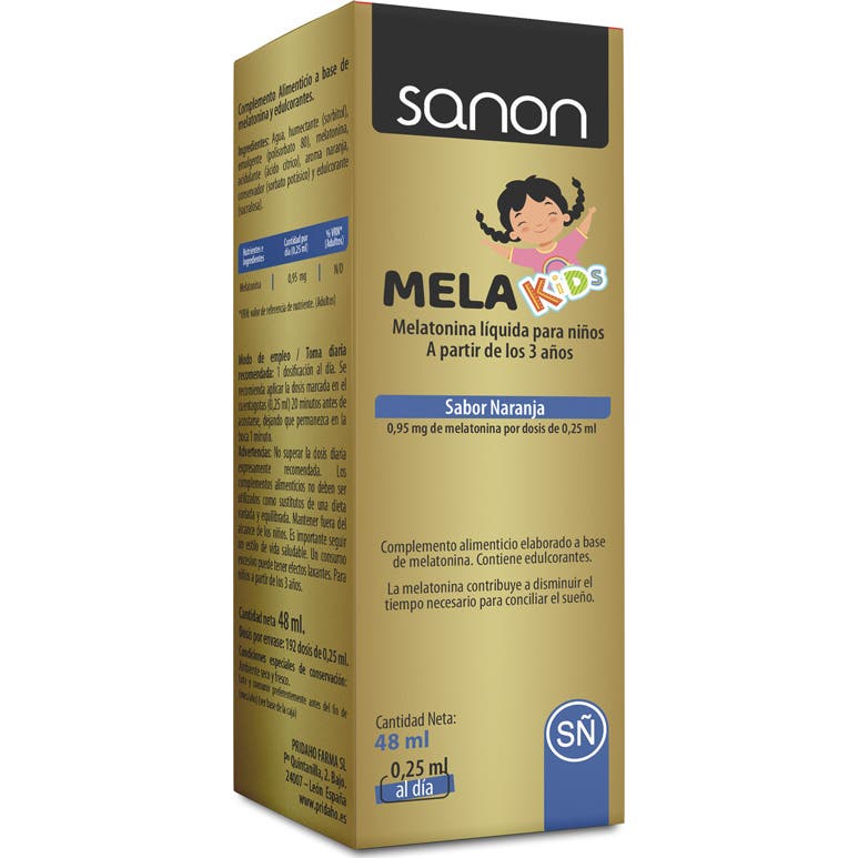 Sanon Melakids Melatonina Líquida Niños Naranja 48ml | Natural Doctor