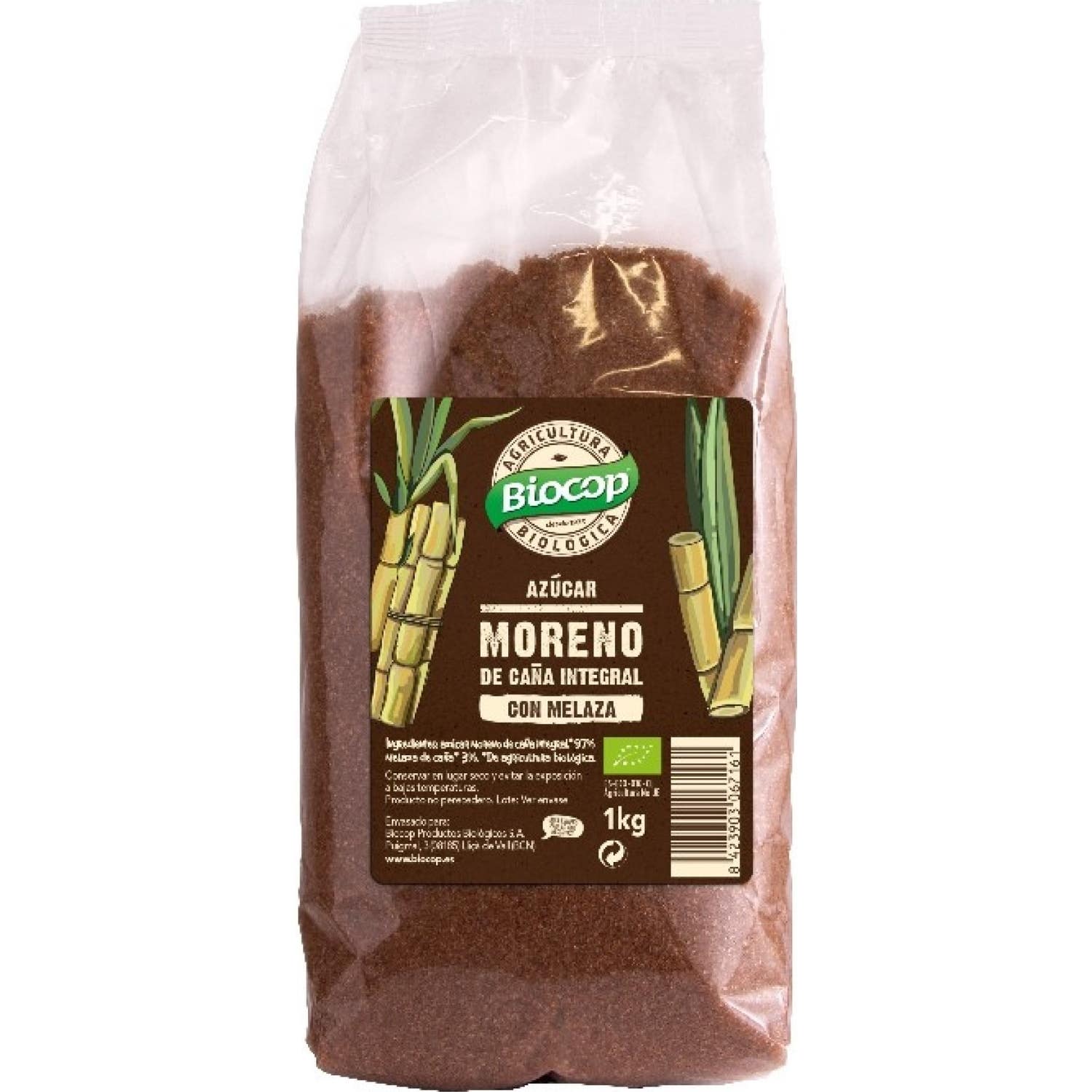 Biocop Azúcar Moreno Caña Integral con Melaza Bio 1kg