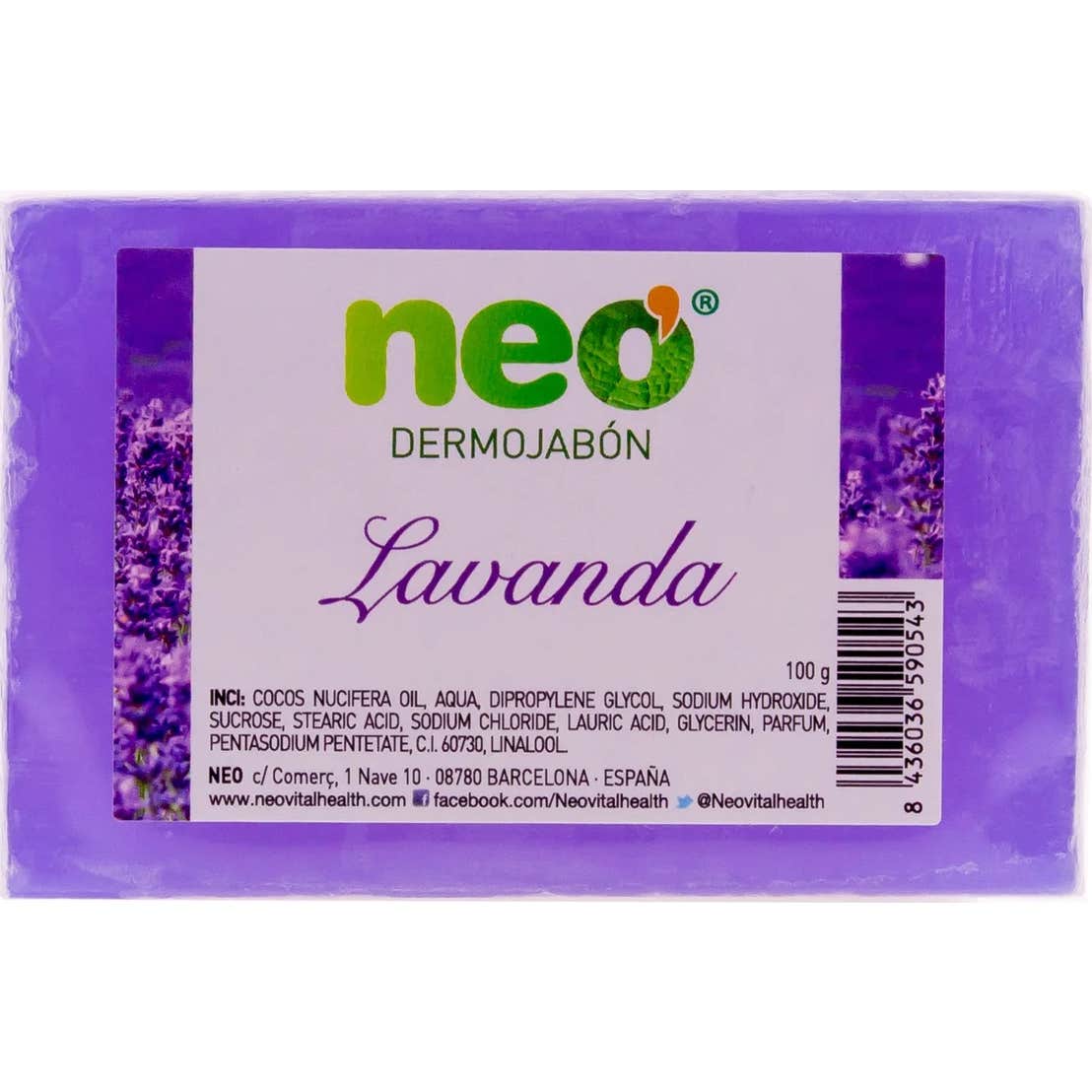 Neo Pastilla Jabon Lavanda 100 G