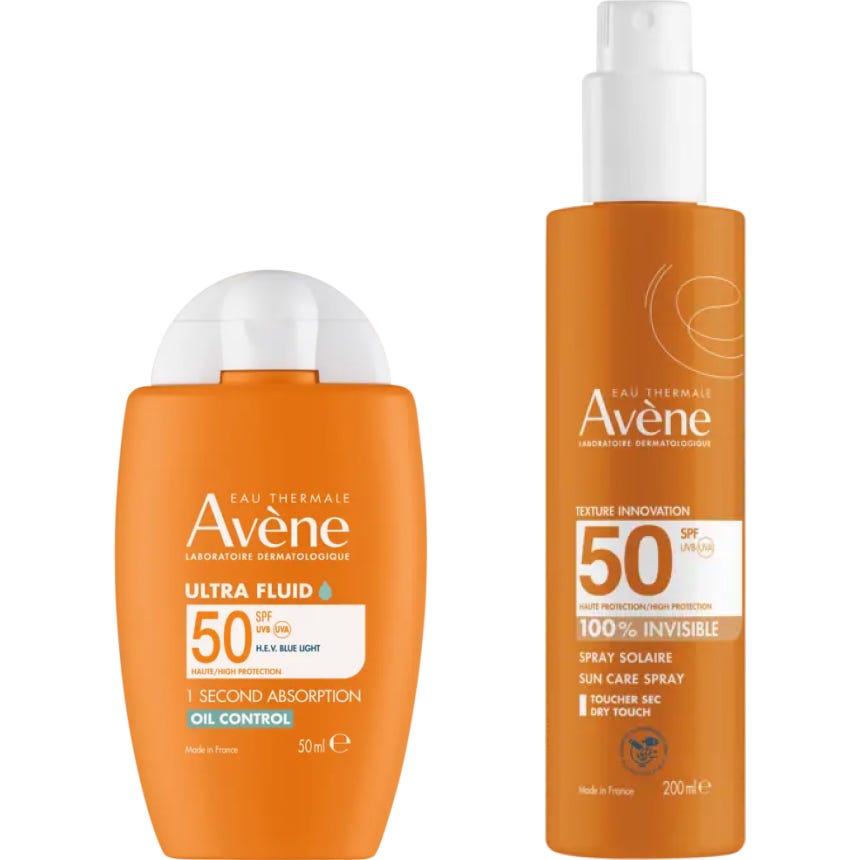 Avène Pack Ultra Fluido Oil Control SPF50 50ml + Spray Invisible SPF50 200ml