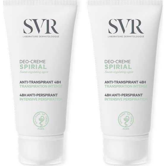 SVR Spirial Deo-Creme Antitranspirante 48h 2x50ml