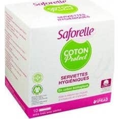 Saforelle Algodón Proteger Toallas Higiénicas Día x10