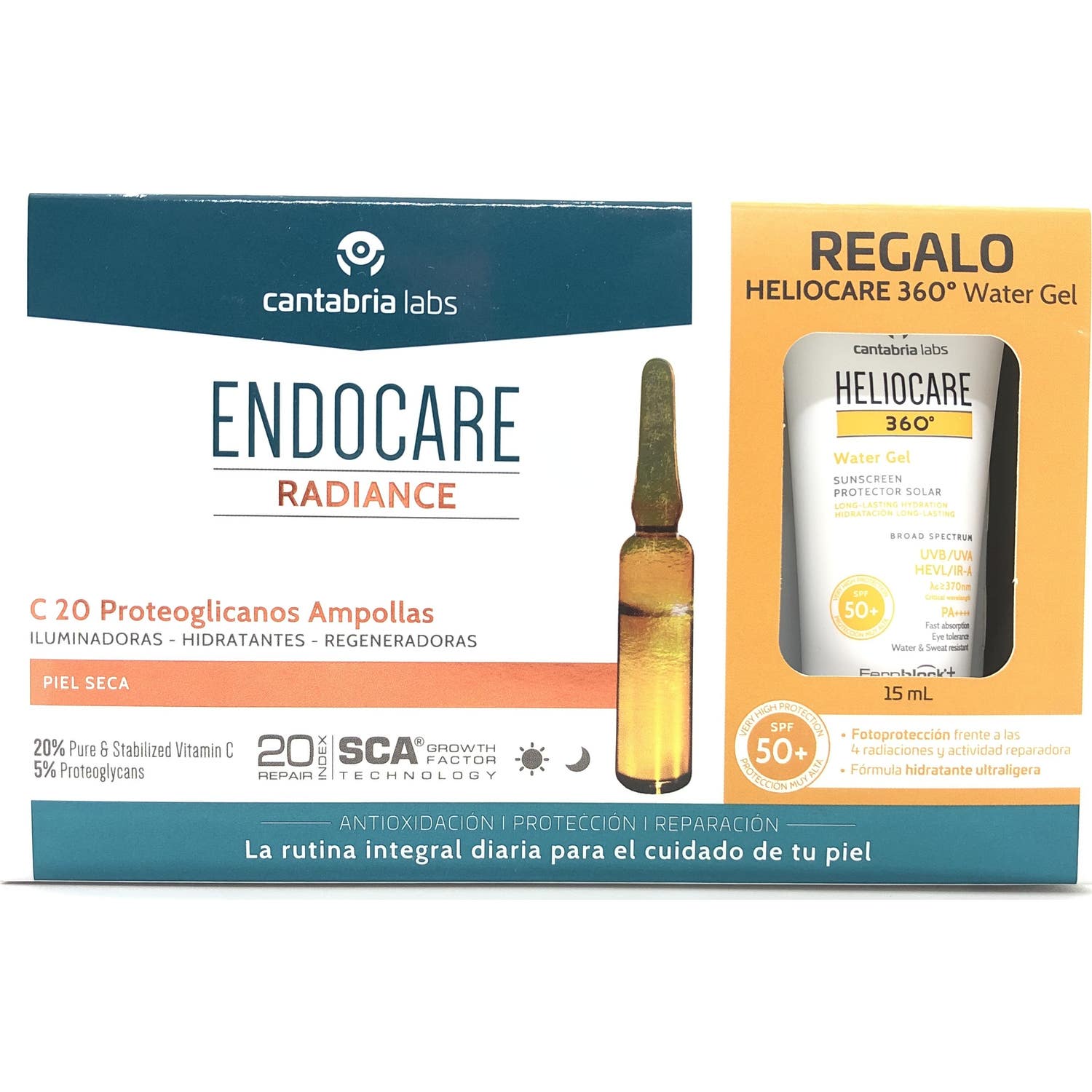 Endocare Radiance C20 Proteoglicanos 30amp + Heliocare Gel 15ml
