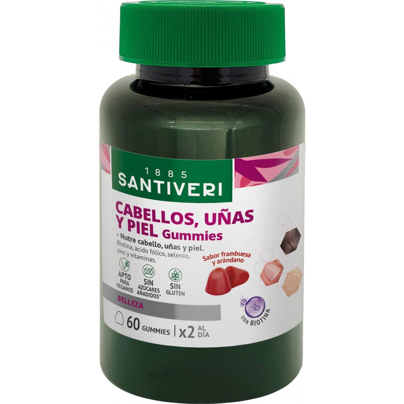 Santiveri Cabellos Uñas Piel Gummies 60 Uds
