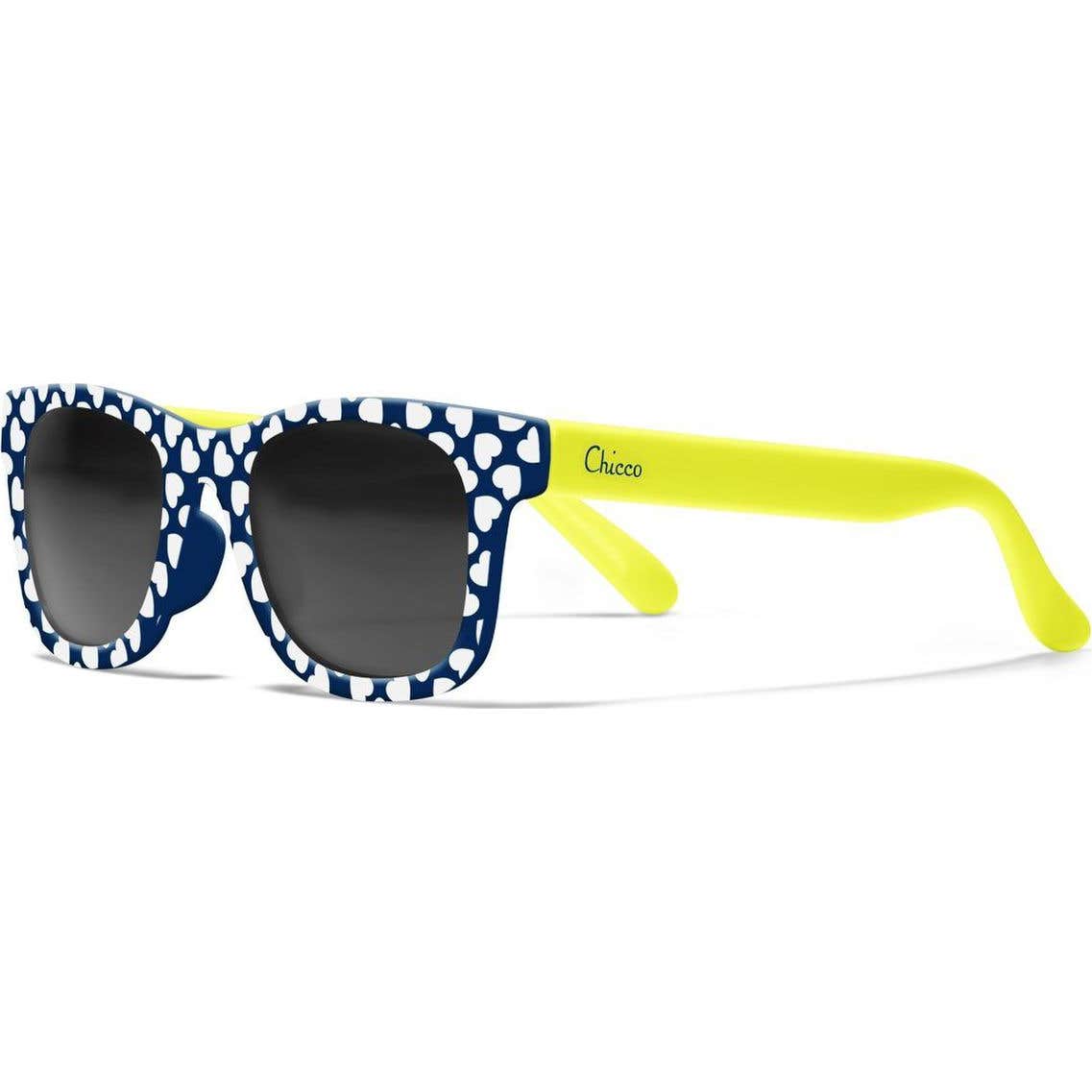 Chicco Gafas de Sol Azul Amarillo Corazones 24m+ 1ud