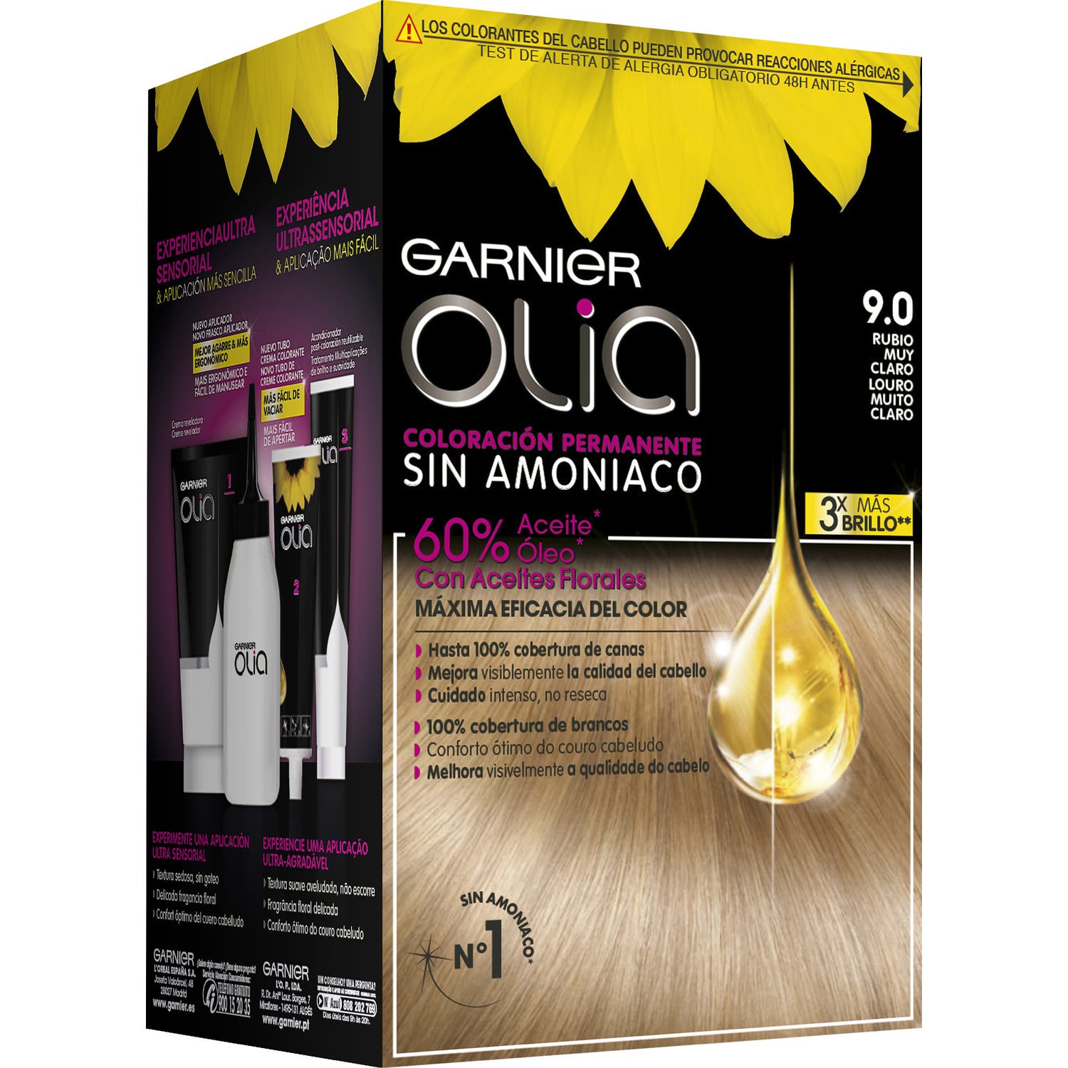 Garnier Olia Coloración Permanente N°9.0 Rubio Muy Claro