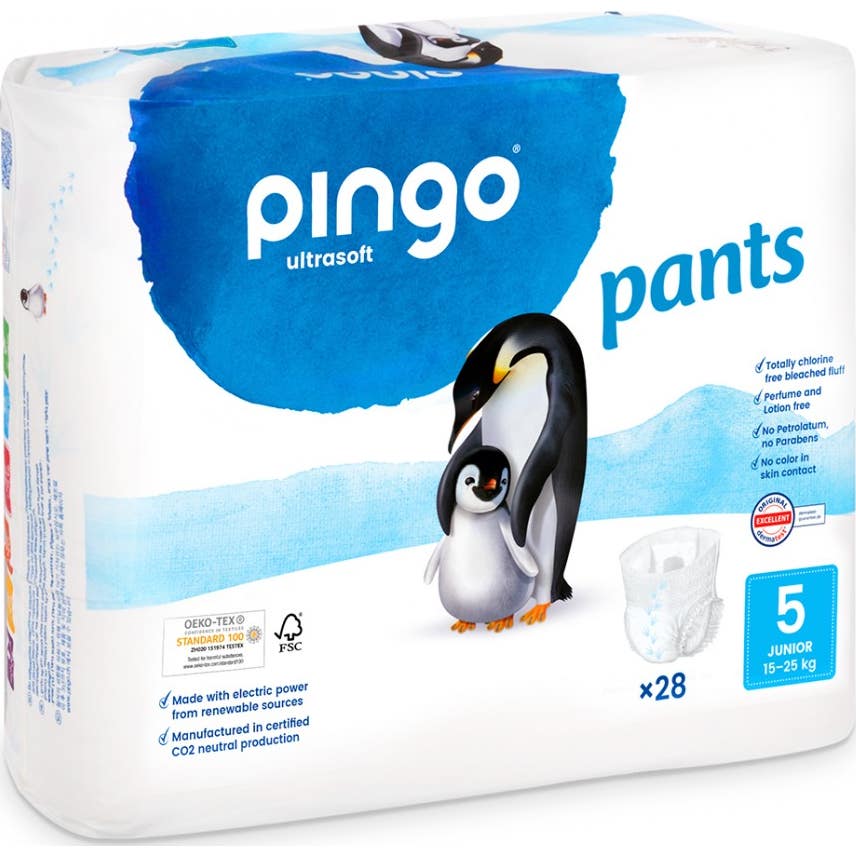 Pingo Pañales Braguita Ecológica Talla 5 28uds
