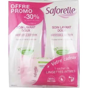 Saforelle Duo cuidado limpiador suave + Toallitas íntimas