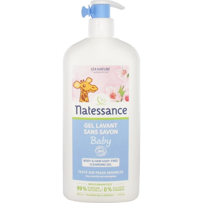 Natessance Bb Gel de limpieza sin jabón 500ml