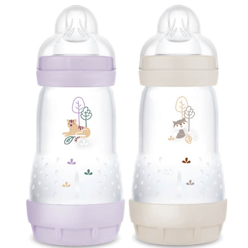 Mam Easy Start Nature Biberón Tetina F2 Lila Arena 260ml 2uds