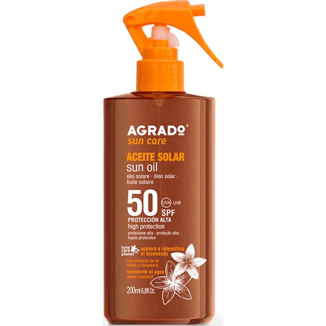 Agrado Aceite Solar Spf50 200ml