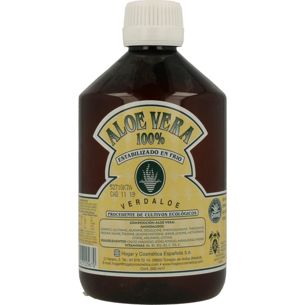Verdaloe Aloe Vera 100% 500ml